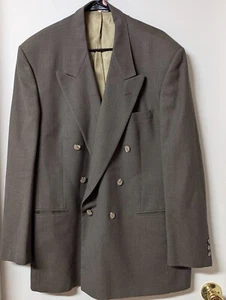 Henry Grethel Kammgarn Wolle Zweireiher 2 Teiler Anzug 44 Lang 38x30 Braun - Bild 1 von 19