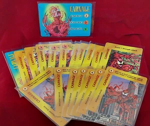 CARNAGE 1995 Fleer Marvel OverPower Cards x19 Near Mint-MINT Condition - Picture 1 of 17