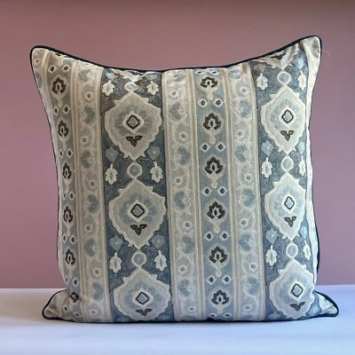 Designer fabric Calla Blue Throw Pillow Cover  22 x 22 NWT - Image 1 of 4