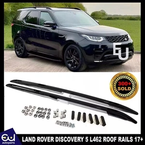FOR LAND ROVER DISCOVERY 5 L462 ROOF RAILS RACK CROSS BARS BLACK 2017+ OEM STYLE - Picture 1 of 13