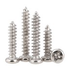 M1-M2.3 Phillips Pozi Pan Head Self Tapping Screws Steel Tappers Nickel Plated