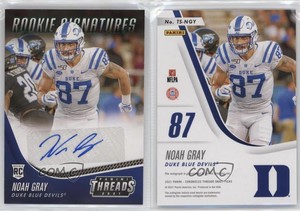 2021 Chronicles Draft Picks Threads Signatures Green Noah Gray Rookie Auto RC