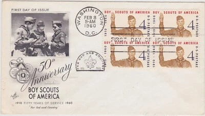 Cover United States, 1960. Washington. 50th Anniv.Boy Scouts of America First Da - Image 1 of 3