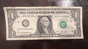 2013 Series Washington Note, Lucky Fancy 7777 🎰 ENJOY - Picture 1 of 2