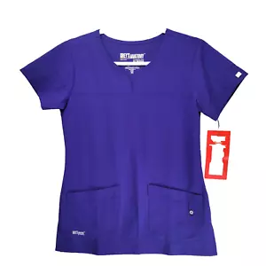 Greys Anatomy Barco Signature Sz XS Purple 2 Pockets Notch Vneck 2121 Medical - Picture 1 of 18