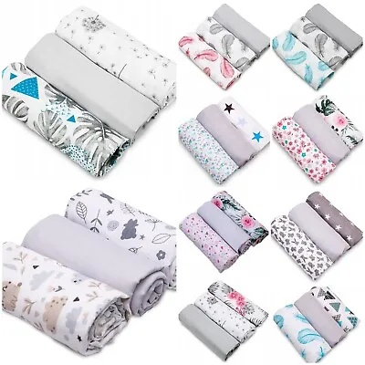 Soft 3-pack Squares Baby Muslin Nappies Cloth Diaper 100% Cotton 70x80cm Bib • 6.99£