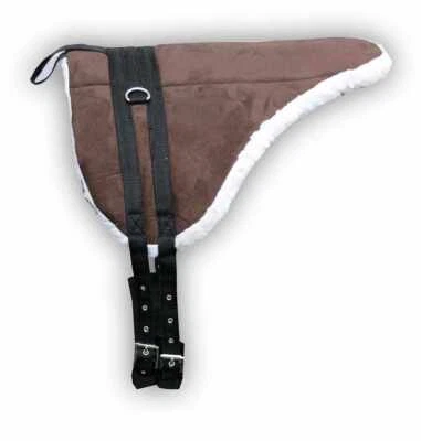 AMKA Shetty Pony Reitkissen mit Sattelgurt Bareback Pad Pony Reitkissen braun