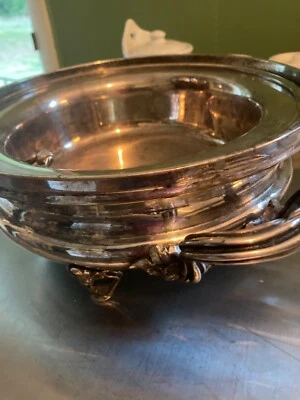 ANTIGUA VAJILLA FRANCESA VICTORIANA CHRISTOFLE PLACA DE PLATA JUEGO DE CALENTAMIENTO PARA SERVIR Foto 1 de 4