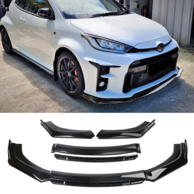 For Toyota Yaris GR 2005-2020 Front Bumper Lip Splitter Diffuser Spoiler Gloss - Image 1 of 4