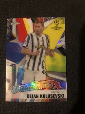 2020-21 Topps Chrome Sapphire UCL Dejan Kulusevski Future Stars Card #FS-DK - Image 1 of 2