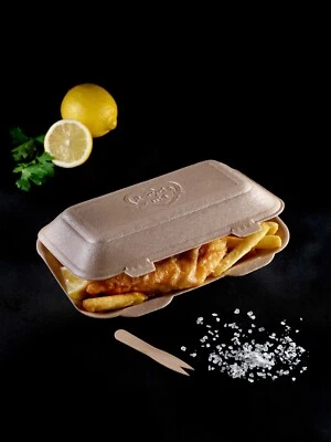 TT10 Brown Takeaway Food Box Infinity Disposable Food Containers Meal Boxes - Image 1 of 3