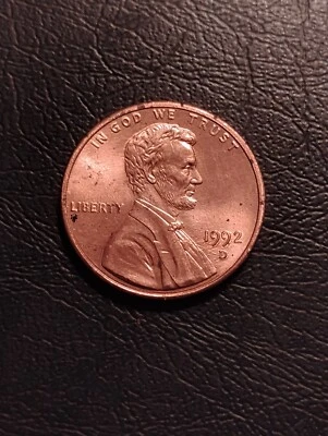 1992 D 1C MS RD Lincoln Memorial Strike Error As Shown & Displayed - Image 1 of 2
