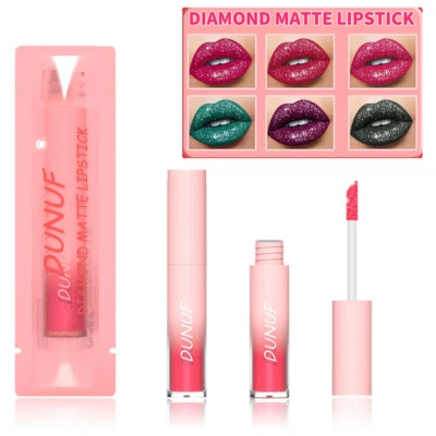 Matte Matte Gloss Lipstick Metallic Glitter Lip TintMakeup to Waterproof Liquid! - Image 1 of 4