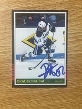 BRADLY NADEAU 2023 NHL DRAFT SIGNED CUSTOM ROOKIE CARD CAROLINA HURRICANES