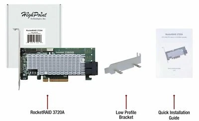 HIGHPOINT TECHNOLOGIES RR3720A PCIE 3.0X8 8CH 12GB/S SAS RAID - Image 1 of 2