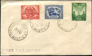 1946 Australia Peace & Victory Set Of 3 Unaddressed First Day Cover, Good Cond - Bild 1 von 1