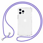 Fr iPhone 13 Pro Max - Schutz Hlle & Handy Kette, Anti-Gelb Stofest Band Case