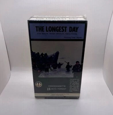The Longest Day BETA SEALED 1978 MAGNETIC VIDEO John Wayne Robert Mitchum Fonda - Imagem 1 de 4