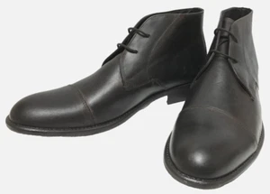 Stafford Men's Dress Cap Toe Lace up Leather Ankle Boot Brown Size 10.5 M - Picture 1 of 15