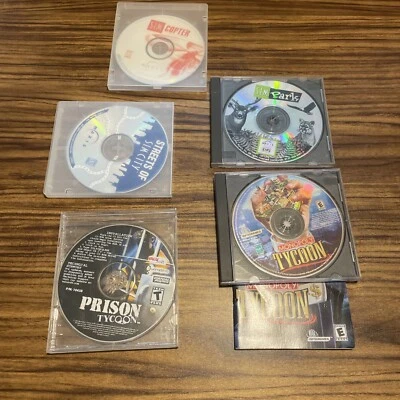 Sim Copter PC Game Lot CD ROM 1996 Maxis City Streets Simcopter Prison Tycoon - Image 1 of 4