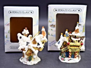 (2) BOYDS BEARS KRINGLE VILLAGE TREE LIGHT COVERS REINDEER DORM & HOSPITAL - Picture 1 of 15