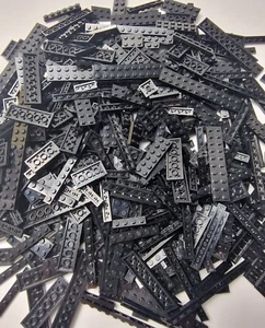 LEGO BLACK Plates x300 Pack BULK Bundle LOT Random Sizes Flat Bricks - Picture 1 of 2