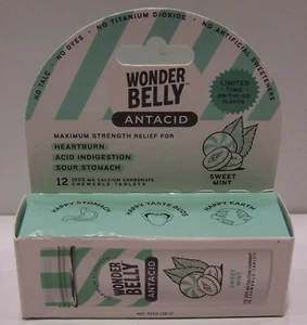 1 Pack Wonder Belly Max Strength Antacid SWEET MINT 12 Ct. EXP 06/2026 - Picture 1 of 3