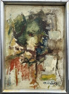 Ölbild Mid Century Apolinary Smolarek 1942-1994 Abstrakte Komposition  - Picture 1 of 14