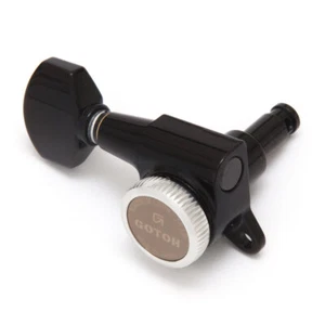 Sintonizadores de bloqueo Gotoh SG381 tradicionales Magnum 6 en línea para zurdos (negro, 07) - Imagen 1 de 2