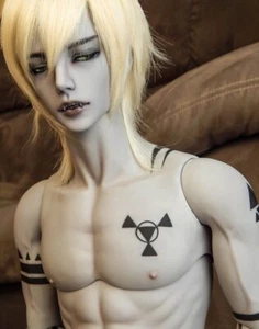 1/3 Vampirjunge BJD Puppe zum Selbermachen Geschenk Harz männlich halb geschlossene Augen Modell Gesicht UP Spielzeug - Bild 1 von 6