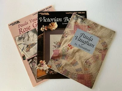 PAULA VAUGHAN'S Rose Garden/Miniature/Victorian Cross Stitch Patterns Leaflets - Image 1 of 4
