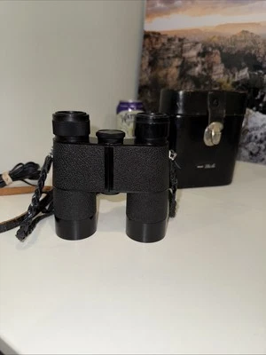 Antique Meibo Fuji 9x35 Compact Binoculars  w/case, Rare - Image 1 of 4