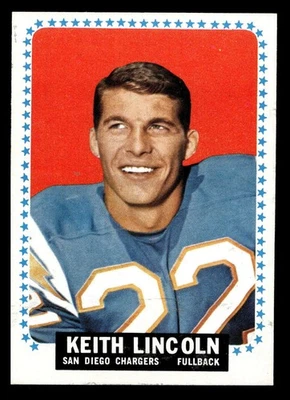 1964 Topps #164 Keith Lincoln Near Mint Chargers ID:488394 - Image 1 of 2
