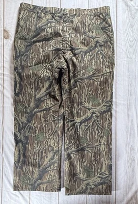 复古 90 年代 Mossy Oak 原装迷彩气候 + 雨裤 Gander Mountain 42x30 — 第 1/4 张图片