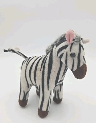 Vintage Manhattan Toy Co Zebra Plush Stuffed Animal Small 1990s Rare - Image 1 of 4