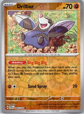 Drilbur Reverse Holo Common SV05: Temporal Forces 085/162 NM - Image 1 of 2