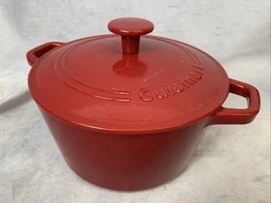 Cuisinart Dutch Oven Roaster Pot Enameled Cast Iron 3 Qt. Red - Picture 1 of 16