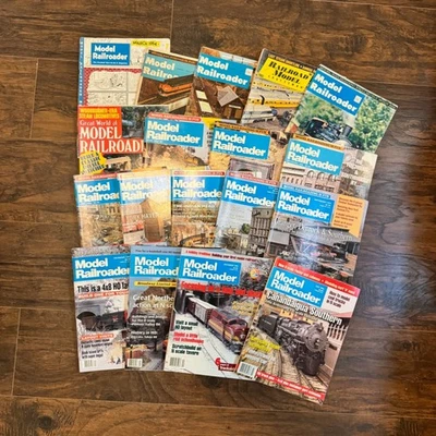 Model Railroader Magazines Lot 18 Vintage Issues 1954–1990s Train Hobby - Image 1 of 4