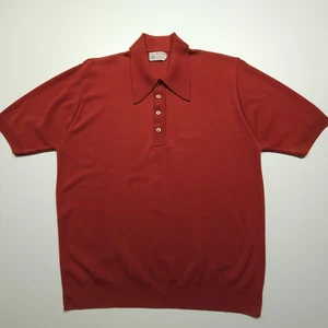Suéter De Colección Ban-Lon Fairmont Hombres Grande Rojo Años 70 Puro Nylon Cuello Grande Delgado Informal - Imagen 1 de 18