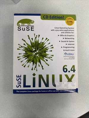 Suse Linux 6.4 CD Edition 6-Disc Set in Cardboard Folder - Image 1 of 4