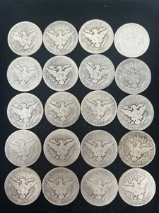 SASA Dated Roll Of 20 Barber Halves As Seen - Picture 1 of 1