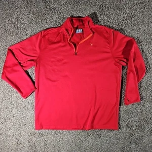 Antiguo Suéter Deportivo Azul Marino XXL Alto 1/4 Cremallera Rojo para Correr Agujeros para el Pulgar - Imagen 1 de 9