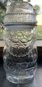 Vintage Libbey Santa Claus Glass Jar with Lid  - Picture 1 of 5