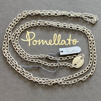 Pomellato Collana Lunga 100cm Argento Massiccio 925 100% Originale Rara Unisex - Immagine 1 di 4