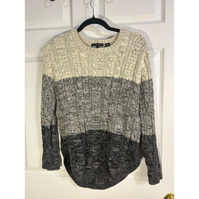 Женщин Jeanne Pierre свитер средний Crewneck кабель трикотажа цвет блок пуловер - Изображение 1 из 3