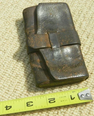  Civil War ERA- ENFIELD, FORRISTALL & Co. Boston Mass.  кожаный бумажник с отделением для банкнот  - Изображение 1 из 4