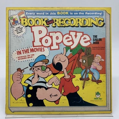 Popeye The Sailor Man Book and Recording LP - In The Movies/Spinach.. - BR-523 - Image 1 of 4