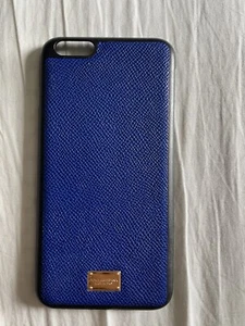 Dolce & Gabbana iPhone 6/6S Plus Dauphine Leather Phone Cover Blue - Picture 1 of 4