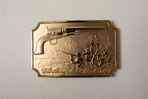 Colt Army Model 1860 Revolver (B4D) Gold Belt Buckle (JSF6) Second Edition Nice - Picture 1 of 10