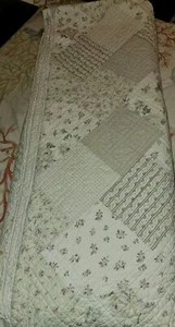 Simply Shabby Chic Rosa King Bettdecke Wende Gingham Rosen Patch Rüschen  - Bild 1 von 12